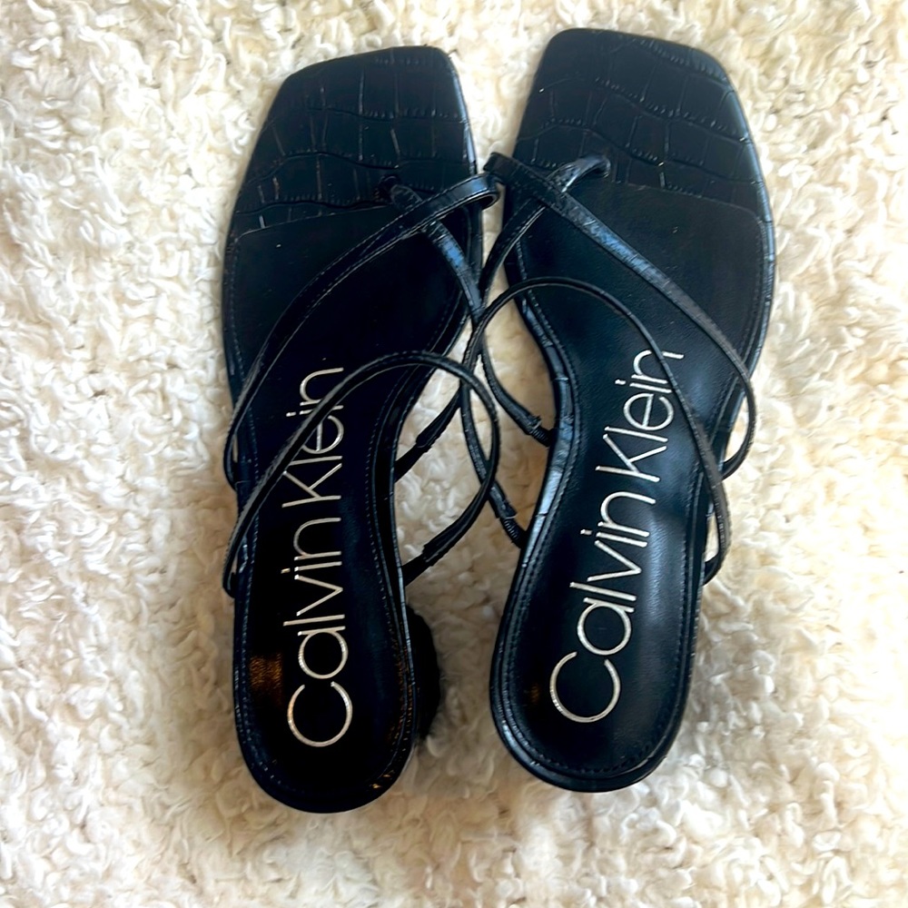 Calvin Klein block heel